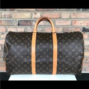 Auth LOUIS VUITTON Keepall 50 Monogram Canvas